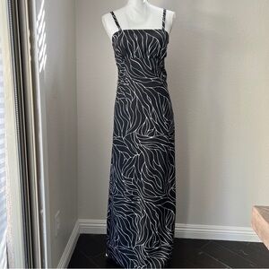 Susana Monaco Black and White Patterned Maxi Dress